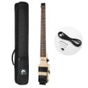 Elektrická kytara Batking bezhlavá cestovní 6 strun délka 73,8 cm javorové tělo Rosewood hmatník Double Locking tremolo s obalem pro cesty 1