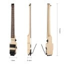 Elektrická kytara Batking bezhlavá cestovní 6 strun délka 73,8 cm javorové tělo Rosewood hmatník Double Locking tremolo s obalem pro cesty 2
