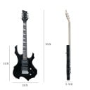 Elektrická Kytara IRIN R-180 Plamenový Tvar 6 Strun 24 Pražců Javorové Tělo Snímače H-S-H Tremolo Most 94x32,5x4,5 cm Kompletní Sada 8