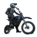 Elektrická motorka pro děti a dospívající, motor 3500 W, baterie 48V 23Ah, dojezd 72 km, hydraulické brzdy, terénní pneumatiky, černá 3