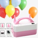 Elektrická pumpa na nafukování balónků růžová a bílá 18x12x7,6 cm pro párty svatby oslavy narozenin výkonná 600W 4