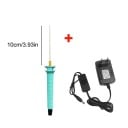 Elektrická řezačka polystyrenu s horkým drátem 10 cm s napájecím adaptérem 110–240V kovový drát zelená rukojeť řezání pěny 4