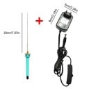 Elektrická řezačka polystyrenu s horkým drátem 20 cm s napájecím adaptérem 110–240V kovový drát zelená rukojeť řezání pěny 3