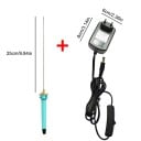 Elektrická řezačka polystyrenu s horkým drátem 25 cm s napájecím adaptérem 110–240V kovový drát zelená rukojeť řezání pěny 2