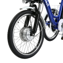 Elektrická tříkolka se dvěma koši Motor 350 W Rychlost 25 km/h Dojezd 40 km Baterie 48 V 12 Ah Kola 20 palců Rozměry 163 x 110 cm Do města 3