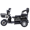 Elektrická tříkolka se dvěma sedátky Motor 1000 W Rychlost 20 km/h Dojezd 45 km Baterie 60 V 20 Ah Rozměry 151 x 66 x 102 cm Do města 4