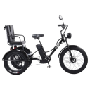 Elektrická tříkolka se sedačkou Motor 750 W Rychlost 25 km/h Dojezd 35-40 km Baterie 48 V 18 Ah Kola 24 palců Rozměry 203 x 125 cm Do města 3