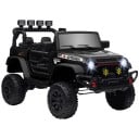 Elektrické auto pre deti od 3 rokov terénny jeep 4x4, 12V s diaľkovým ovládaním, LED rampa, klaksón, hudba, 100x63x65 cm, PP plast a oceľ 1