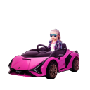 Elektrické auto pro děti od 3 let sportovní vůz Lamborghini Sián růžové, 12V baterie, dálkové ovládání, MP3 přehrávač, 108x62x40 cm 3