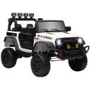 Elektrické auto pro děti od 3 let terénní jeep 4x4, 12V s dálkovým ovládáním, LED rampa, klakson, hudba, 100x63x65 cm, PP plast a ocel 2