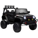 Elektrické auto pro děti od 3 let terénní jeep 4x4, 12V s dálkovým ovládáním, LED rampa, klakson, hudba, 100x63x65 cm, PP plast a ocel 1