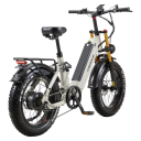 Elektrické kolo Motor 250 W Rychlost 25 km/h Baterie 48 V 20 Ah Pneumatiky 20 palců Odpružení Kotoučové brzdy Béžové Rozměry 173 x 109 cm 2