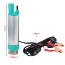 Elektrické ponorné čerpadlo na naftu i vodu 12 V 30 l/min 100 W tyrkysové z hliníkové slitiny s nerezovým filtrom na prečerpávanie paliva 2