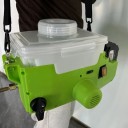 Elektrický bezvzduchový stříkací stroj 500 W batohová vysokotlaká pistole 21 V nádoba 1,7 l tlak 17 MPa na stěny fasády dřevo i kov 9