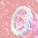 Elektrický bublifuk ve tvaru jednorožce s nádobkou na bubliny pro děti tři barevné varianty fialová růžová modrá 2