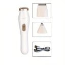 Elektrický holicí strojek 3 v 1 nabíjecí USB 13,5 x 3,2 cm výměnné hlavice pro tělo obličej nos a uši 3