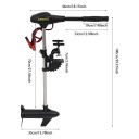 Elektrický Lodní Motor 12 V Teleskopická Rukojeť 5 Rychlostí Vpřed a 2 Vzad Korozivzdorná Šachta 70 cm Černý Pro Čluny a Rybářské Lodě 5