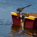 Elektrický Lodní Motor 12 V Teleskopická Rukojeť 5 Rychlostí Vpřed a 2 Vzad Korozivzdorná Šachta 70 cm Černý Pro Čluny a Rybářské Lodě 8
