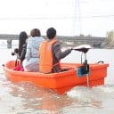 Elektrický lodní závěsný motor 660 W 12 V tah 30 kg 5 rychlostí vpřed a 2 vzad teleskopická rukojeť bílo-černý na člun a rybaření 2