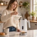 Elektrický napenač mlieka BioloMix Teplá i studená mliečna pena Ovládací panel s voľbou režimov Priehľadné viečko Na latte i cappuccino 2