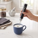 Elektrický napěňovač mléka a šlehač 2 metly 3 rychlosti Akumulátor 1200 mAh Nabíjení USB-C Nerez 304 Na kávu i vejce 5