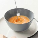 Elektrický napěňovač mléka a šlehač 2v1 Spirála i metla 3 rychlosti Nabíjení USB-C Nerezová ocel Na kávu i vejce 8
