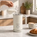 Elektrický napěňovač mléka Cafelffe 4v1 Teplá i studená pěna Ohřev mléka a horká čokoláda 120 a 240 ml Krémový Na latte i cappuccino 5