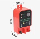 Elektrický ohradníkový zdroj s LCD displejem pro dosah do 10 km, vstup 12 V, výstup 10 kV, červený napáječ pro koně, krávy a kozy 2