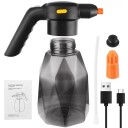 Elektrický ruční postřikovač Dobíjecí rozprašovač s rotační tryskou 360° 2 l ABS a HDPE Černý Na zálévání zahradních rostlin a dezinfekci 3