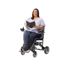 Elektrický skládací invalidný vozík 360W bezkartáčový motor, hmotnosť 9,8 kg, nosnosť 100 kg, hliníkový rám, prenosný pre seniorov 4