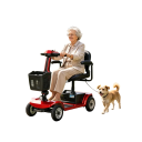 Elektrický skútr pre seniorov Otočné sedadlo 360° dvojitá brzda Nosnosť 190 kg Pneumatiky odolné proti prepichnutiu Červený na nákupy aj výlety 2