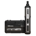 Elektrický šroubovák Deli 3 stupně 4V 2000 mAh akumulátorový 80 W černo šedý sada nářadí pro domácí opravy a údržbu 1