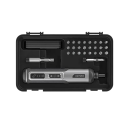 Elektrický šroubovák Deli 3 stupně 4V 2000 mAh akumulátorový 80 W černo šedý sada nářadí pro domácí opravy a údržbu 2