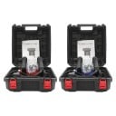 Elektrický stienkový hoblík 1300 W na omietku a tmel, hoblovací valec 15 cm, hĺbka 1–4 mm, 21 britov, 1000–4000/min, červeno-čierny 6