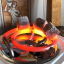 Elektrický vařič 500 W plotýnka 100 mm kovové tělo s termostatem a ochranou proti přehřátí na uhlíky do vodní dýmky i vaření 7