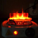 Elektrický vařič 500 W plotýnka 100 mm kovové tělo s termostatem a ochranou proti přehřátí na uhlíky do vodní dýmky i vaření 8