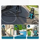 Elektrický vysokotlaký čistič 2200 W modrý s nastavitelnou tryskou 180° a hadicí 8 m na mytí aut zahrady i teras vodní stříkací pistole 8