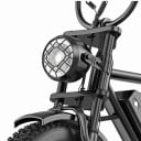 Elektrikus hegyikerékpár HEADEER Fat bike Akkumulátor 48 V 20 Ah LCD kijelző Elöl-hátul felfüggesztés Tárcsafék Fekete Városi és terepi használatra 3