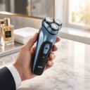 Elektrisch scheerapparaat voor mannen Drievoudig drijvende kop Oplaadbaar via USB Opladen in 1 uur ABS en metaal Roterend scheren en trimmen 7