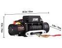 Elektrische lier 12V 6135 kg 52 × 15 × 24 cm zwart rood met afstandsbediening voor offroad en het bergen van voertuigen 2