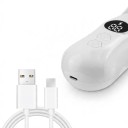 Elektrische neussauger voor kinderen 9 zuigniveaus 65 kPa Batterij 400 mAh Opladen USB-C LCD-scherm Wit Voor zuigelingen en peuters 4