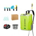 Elektrische rugspuit 20 l Zonder batterij Voor batterijen 588VF 80 psi 3,5 l/min Telescoopsteel 5 spuitmonden Mengfunctie Groen Voor de tuin 3