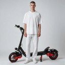Elektrische Scooter für Erwachsene FREEBOY J15MAX Doppelte Federung vorne und hinten Batterie 48 V 18 Ah Reichweite 50 km Schwarz und Rot Für 4