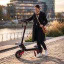 Elektrische Scooter für Erwachsene FREEBOY J15MAX Doppelte Federung vorne und hinten Batterie 48 V 18 Ah Reichweite 50 km Schwarz und Rot Für 6