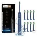 Elektrische sonische tandenborstel USB-oplaadbaar, waterdicht, IPX7, 8 vervangende koppen, 30 seconden herinnering, 2 minuten timer, snel 3