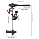 Elektrischer Bootsmotor 12 V Teleskopischer Griff 5 Geschwindigkeiten Vorwärts und 2 Rückwärts Korrosionsbeständiger Schacht 70 cm Schwarz Für Boote 5
