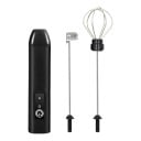 Elektrischer Milchaufschäumer und Mixer 2in1 Spirale und Schneebesen 3 Geschwindigkeiten USB-C Aufladung Edelstahl Für Kaffee und Eier 1