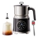 Elektrischer Milchschäumer 6in1 Heiße und kalte Schäume Abnehmbarer Behälter für die Spülmaschine 800 ml Edelstahl 304 Schwarz Für Kaffee und Kakao 5