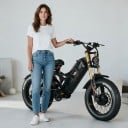 Elektrisches Fahrrad EAHORA Romeo II Zwei Motoren 2500 W Batterie 52 V 60 Ah Reichweite über 192 km Vollgefedertes Fat Bike 20 x 4,5 Zoll Schwarz 2