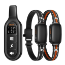 Elektrisches Hundetrainingshalsband, wasserdicht, IPX7, Schock-Vibration, Anti-Bell-Halsband mit Fernbedienung für Haustiere, 2 Stück 1